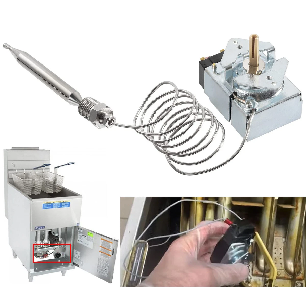 60125401 Thermostat, 200400F, Rx Millivolt, Compatible, 50 OFF