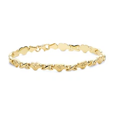 Wellingsale 14k White / Yellow Gold Bracelet - 7.25"