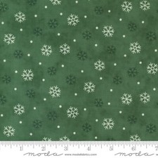 Moda WOODLAND WINTER 56097 14 Pine Green SNOWFLAKES Deb Strain Quilt Fabric