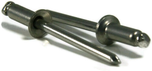 POP Rivets ALL Stainless Steel 44 1/8 x 1/4 Grip Countersunk USA Made Qty 100 - Afbeelding 1 van 2