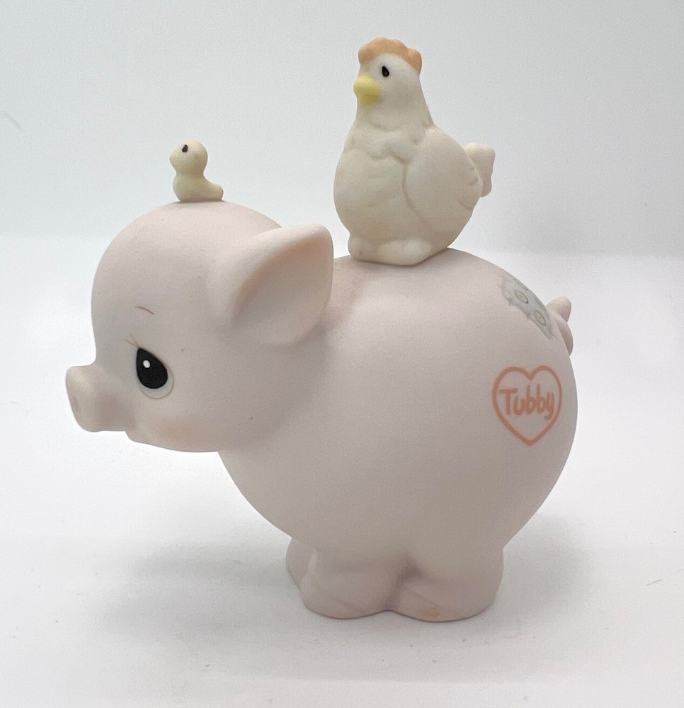 Vtg 1983 Precious Moments Tubby's First Christmas Pig Addition to Mini Nativity