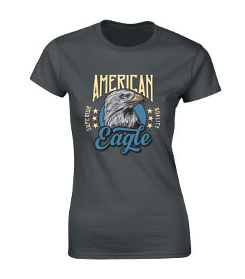 AMERICAN EAGLE SUPERIOR DAMEN T SHIRT COOL USA AMERICA DESIGN COOLE MODE TOP