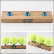 tennis Display Ball Stand Solid Beech Wood Bracket golf billiards blue