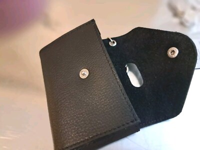  Dog Poop Disposal Plastic Bag dispenser  Black Leather.
