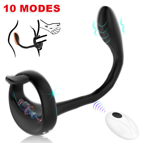 Penis Cock Ring Anal Butt Plug Vibrator Male Prostate Massager Sex Toys For Men - Picture 1 of 12