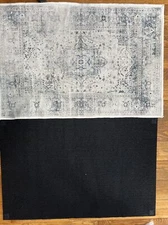 RUGGABLE - Machine Washable Rug -  Sarrah Blue Quartz Rug 2'x3' - Includes Pad