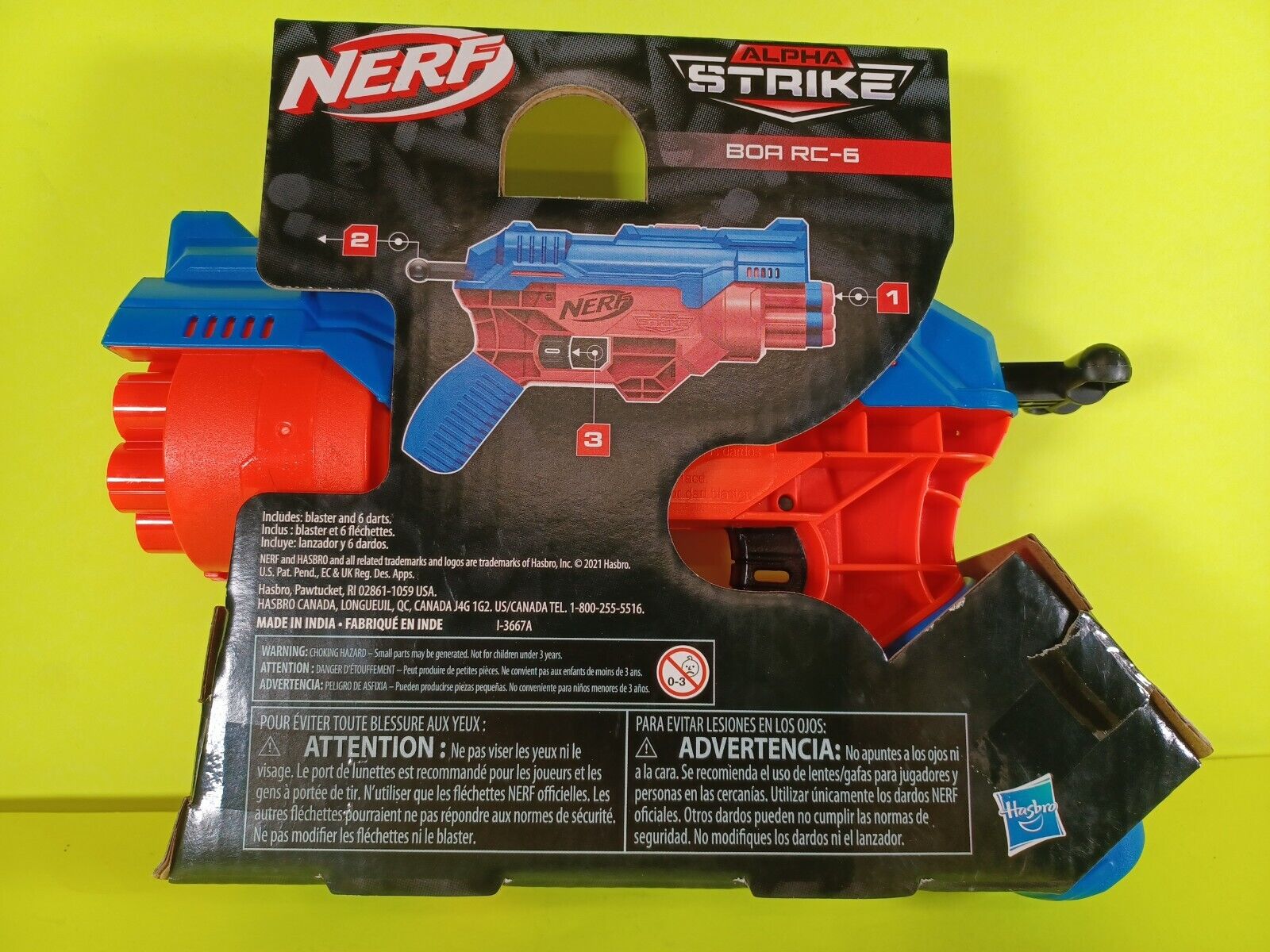 Brinquedo Lançador De Dardos Nerf Boa Rc-6 Arminha Hasbro