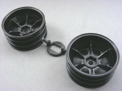 Tamiya Egress 2013 Vanquish Avante Front & Rear BLACK Lightweight Wheels Vintage - Picture 8 of 12