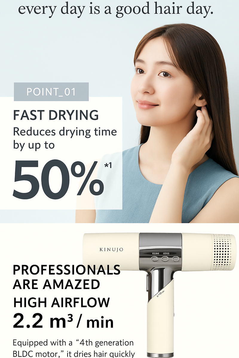 KINUJO Hair Dryer KH201 White | Only 1 Left | Fast Shipping from