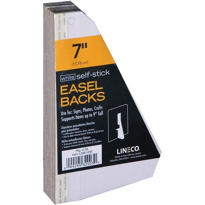 Lineco Easel Back Self Adhesive White 7'' (17.8cm) 25 Pack