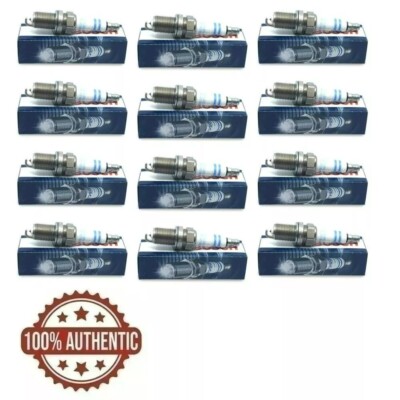 Set Of 12 For Mercedes W163 W208 W210 W211 W220 Spark Plugs BOSCH Platinum Plus