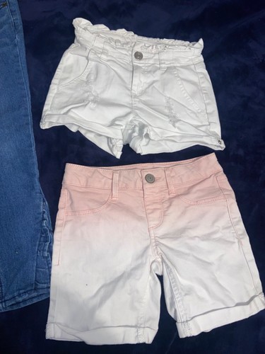 Girl Bottoms size 7 Lot of 3, Blue Jeans, White Shorts and Pink Shorts - Picture 3 of 6