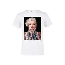 The Beautiful Marilyn Monroe with TattoosT-shirt Assorted Colors Sizes S-5XL!