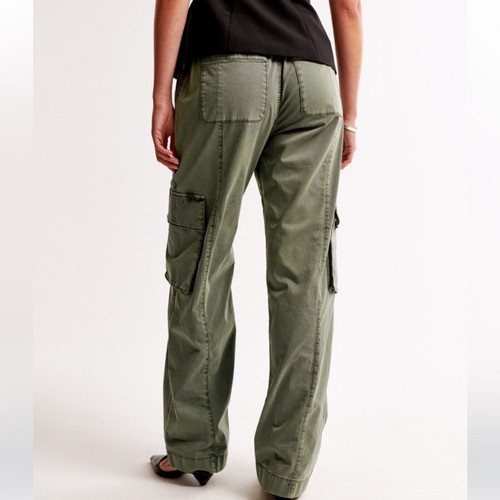 Abercrombie & Fitch Baggy Cargo Pull-On Pant Green XLS NWT - Picture 5 of 12