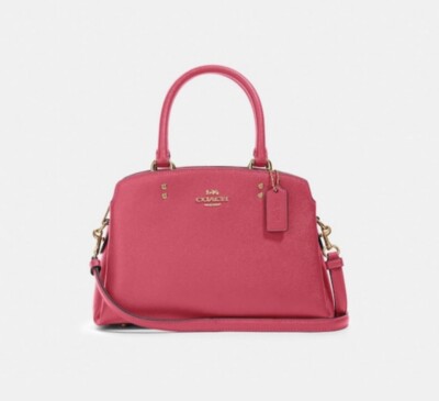 NWT Coach Mini Lillie Carryall, Gold/Bold Pink, MSRP $378