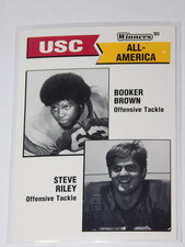 1988 WINNERS USC TROJANS BOOKER BROWN / STEVE RILEY CARD