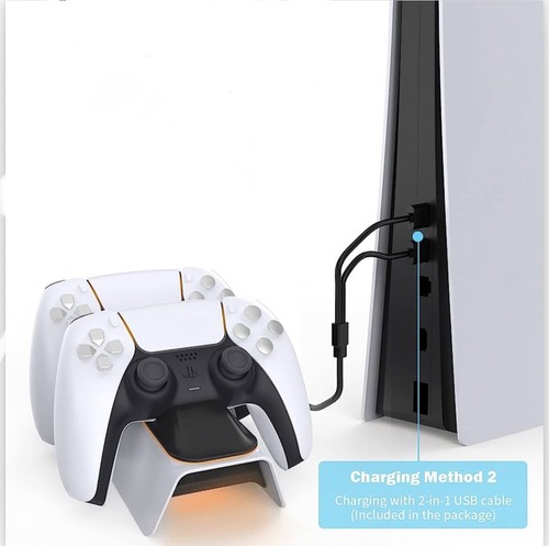 PS5 Enhanced Controller Charging Station Playstation 5 High Speed Fast NEW - Picture 4 of 6