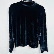 DISNEY VINTAGE LONG SLEEVES VELOUR BLACK SWEA...