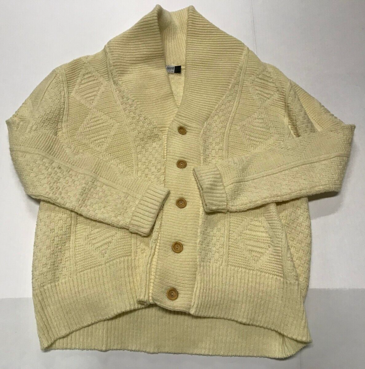 60s/70s Vintage The King Size Co Knit Cardigan Sweater EUC