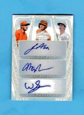 2024 Leaf Trinity BB Jalin Flores/Max Belyeu/Will Gasparino Triple  Auto #1/3