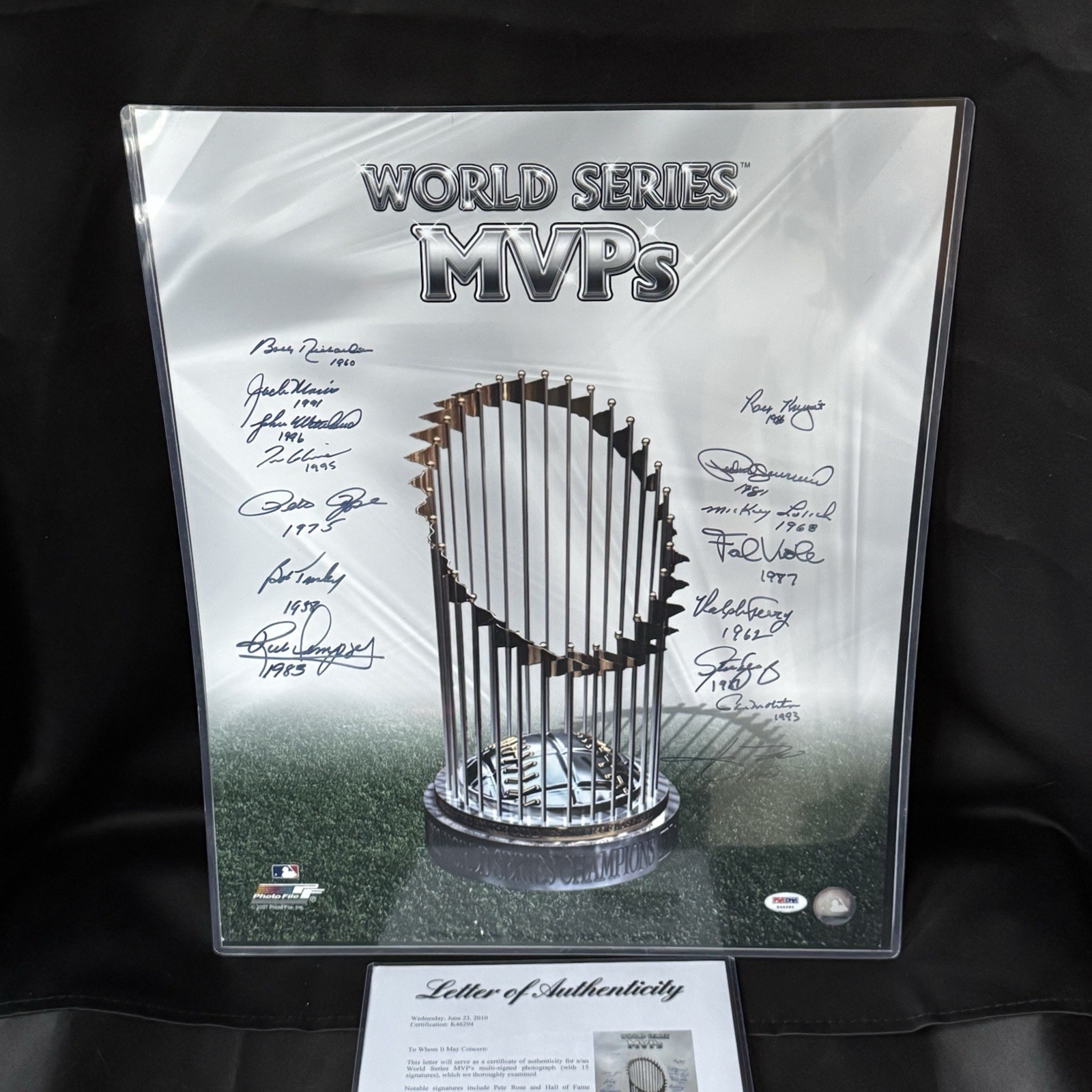 Pete Rose Autographed Signed (15) World Series MVP 16x20 Photo Molitor HOF PSA/DNA AUTO LOA 