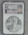 2014 1 oz. .999 American Silver Eagle NGC MS69 Derek Jeter MLB Baseball (052)