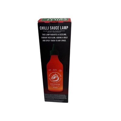 Gift Republic Chilli Sauce Lamp Sriracha Bottle USB Rechargeable Red LED Light