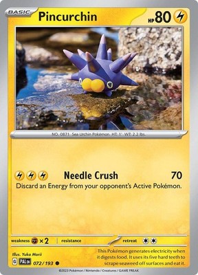Pincurchin Common SV02: Paldea Evolved 072/193 NM