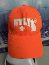 BSA NYLT Boy Scouts Of America Hat Blaze Orange Staff Baseball Cap Howling Wolf