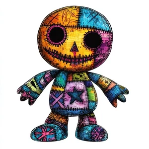 Voodoo Doll Black Magic Rituals Self Adhesive Vinyl Sticker