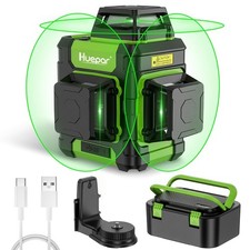 HM03CG 3D Green Cross Line Laser Level Self L...
