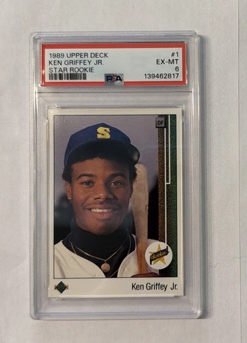 1989 Upper Deck #1 Ken Griffey Jr RC PSA 6 EX-MT