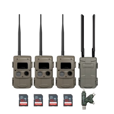 Cuddeback CuddeLink Wireless, 3rd Gen (3-pack) Bundle with Starter Kit