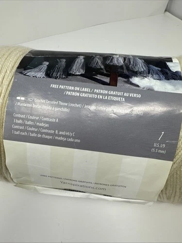 Yarnspirations Caron One Pound Yarn 100% Acrylic Col 10514 Off White 812 Yds New image 4
