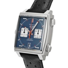 TAG HEUER Monaco Caliber 11 Chronograph Steve McQueen CAW211P.FC6356 blue/Si... 2