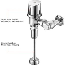 Global Industrial? Automatic Urinal Flush Valve, Battery Operated, 1.0 GPF