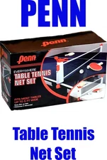 Penn Everywhere Table Tennis Net & Post Set 2 Paddles 3 Balls Retractable Net