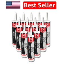 Durable Black Asphalt Crack Sealant - 12 Pack, Water-Resistant, Flexible Formula