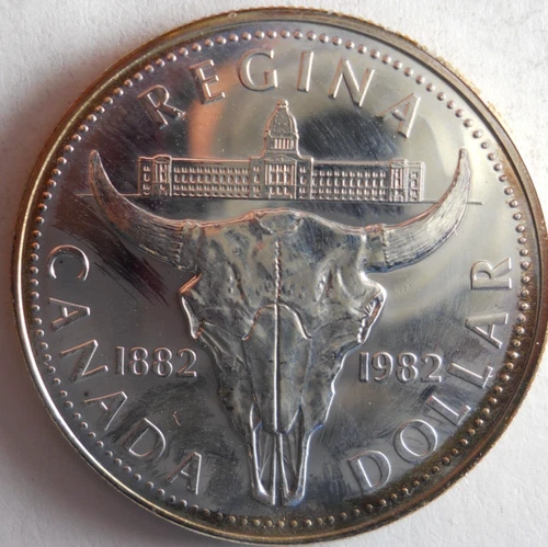 1982 CANADA DOLLAR - AU/UNC - PROOF  - Excellent SILVER Coin - Lot #M26