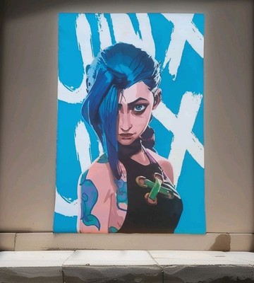 Jinx League Of Legends Arcane Poster Aus Kunststoff 60x40 Cm Neu Blitzversand