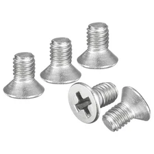 M2.5-0.45x4 Flat Head Machine Screws -100pcs -304 Stainless Steel -Silver