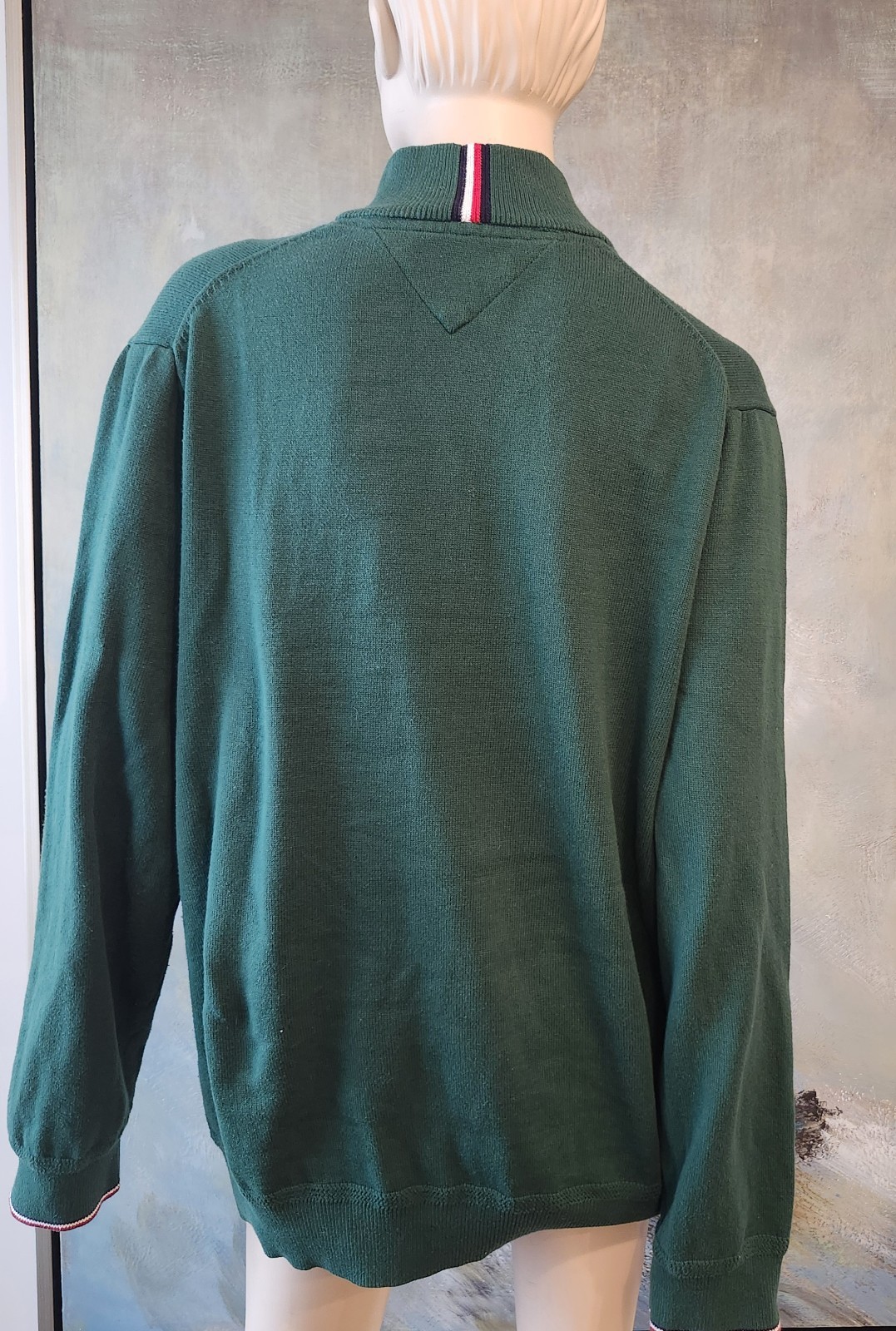 Tommy Hilfiger Men's Regular Fit Essential Solid Classic Quarter-Zip Sweater XXL image 4