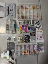 Large Beads Jewelry Making Lot Findings Charms Wire Tools Storage Craft Set