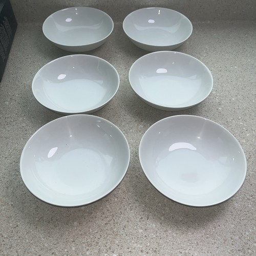H711~ Set of 6 Arzberg White FRUIT OR DESSERT BOWL Germany Solid White 5 3/8"