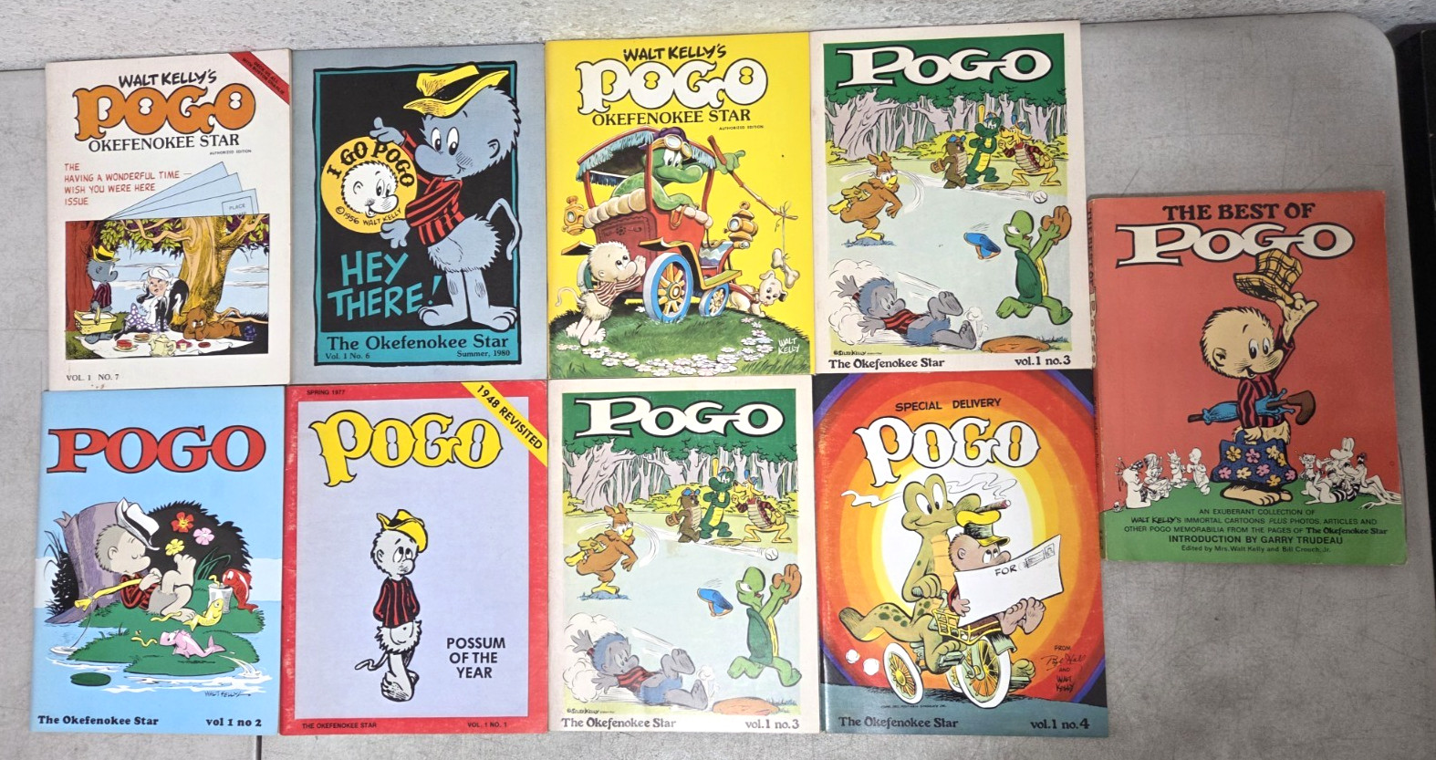 Pogo Walt Kelly Vintage Book Lot Of 22 Cartoons 1950s 60s 70s 80s Humor Comic