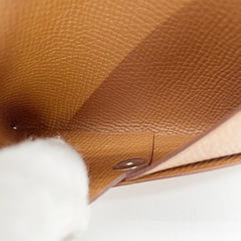 Hermes Calvi Card Case Gold Epson Leather Unisex 2.8in x 3.9in Pre-owned thumbnail 7