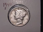 1940-S MERCURY DIME POPULAR DATE SHIPS FREE