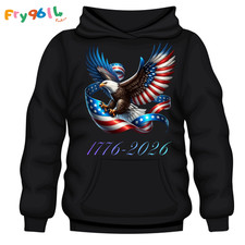 Patriotic Eagle and Flag 250 Years 1776-2026 Hoodie