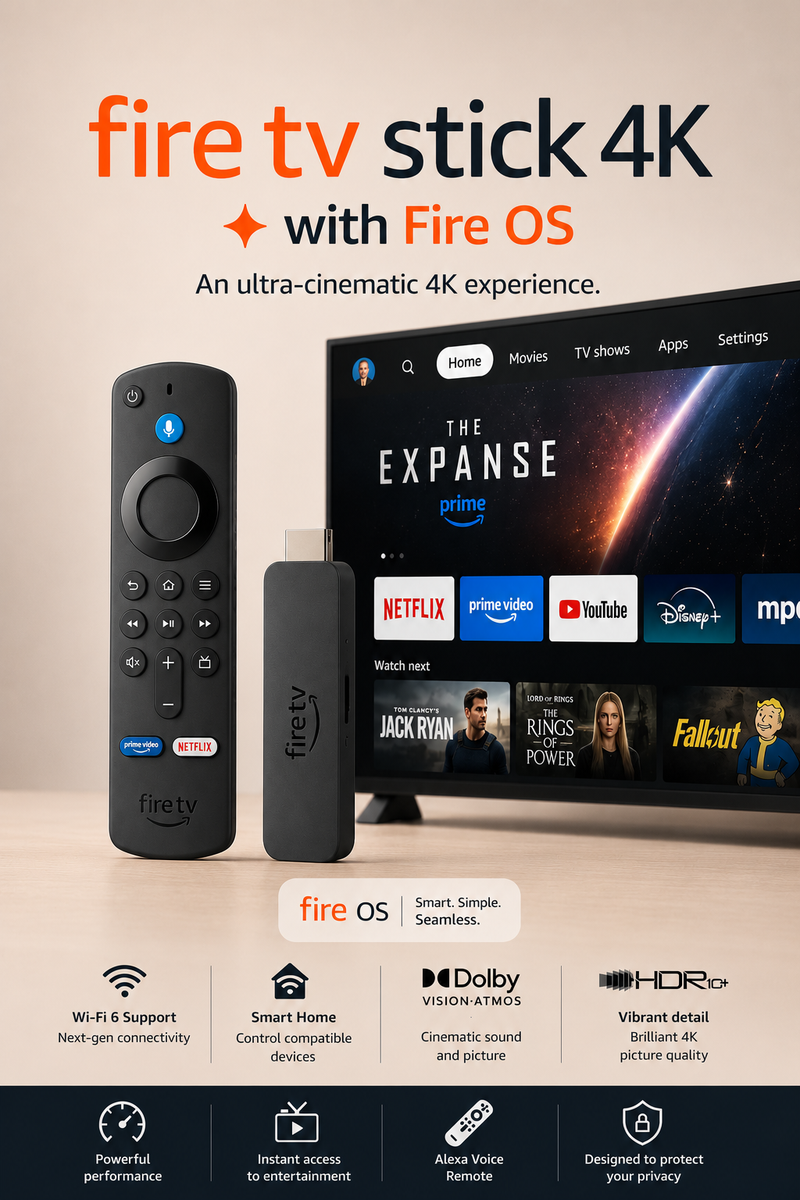 Amazon Fire TV Stick 4K Firestick | Ultra HD | Wi-Fi 6 | Alexa