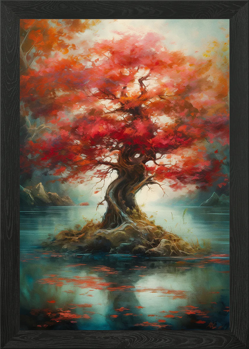 Increíble póster de arte de pared con marco de árbol grande lienzo impresión cuadro